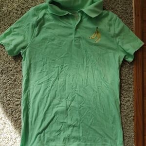 Cat & Jack Light Green Polo with Banana Graphic
